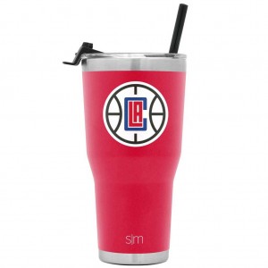 Simple Modern Cruiser Tumbler with Flip Lid and Straw Waterflessen Rood | 360215OBP