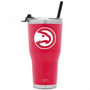 Simple Modern Cruiser Tumbler with Flip Lid and Straw Waterflessen Rood | 694710SIC