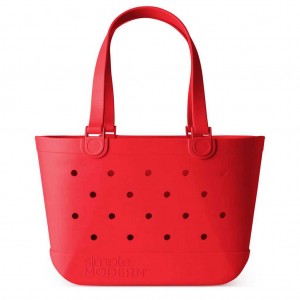 Simple Modern Getaway Tote Rood | 127356OBL