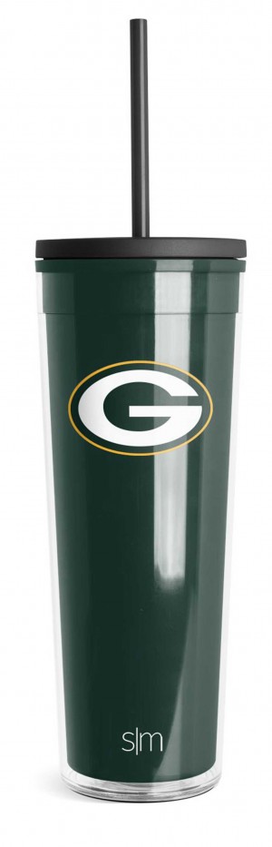 Simple Modern Plastic Classic Tumbler Waterflessen Groen | 290761UGL