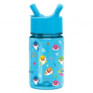 Simple Modern Plastic Water Bottle with Straw Lid Waterflessen Donkergrijs | 790614AJZ