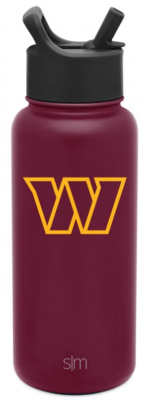 Simple Modern Summit Insulated Water Bottle with Straw Lid Waterflessen Bordeaux | 618037RLF