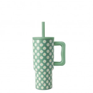 Simple Modern Tumbler with Silicone Straw Lid Waterflessen Olijfgroen | 358704YUJ