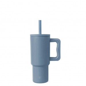 Simple Modern Tumbler with Silicone Straw Lid Waterflessen Blauw | 429738NWC