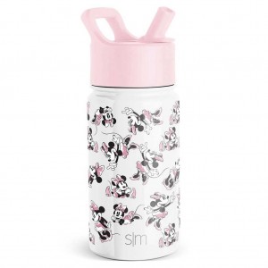 Simple Modern Water Bottle with Straw Lid Waterflessen Wit | 497815OBM