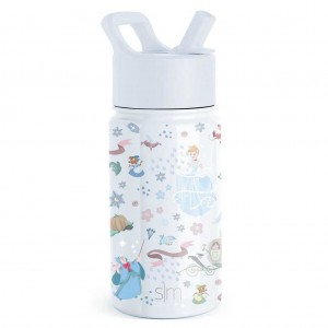 Simple Modern Water Bottle with Straw Lid Waterflessen Wit | 052869GFR