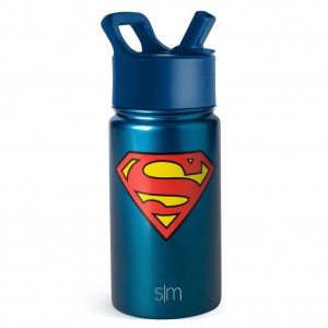 Simple Modern Water Bottle with Straw Lid Waterflessen Koningsblauw Blauw | 125038ONT