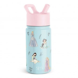 Simple Modern Water Bottle with Straw Lid Waterflessen Turquoise | 623901EUV