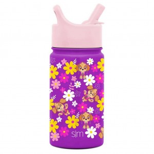 Simple Modern Water Bottle with Straw Lid Waterflessen Paars | 964528AMV