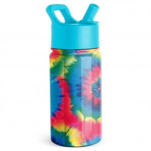 Simple Modern Water Bottle with Straw Lid Waterflessen Gekleurd | 037529EDB