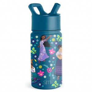 Simple Modern Water Bottle with Straw Lid Waterflessen Indigo | 549013NPO