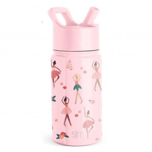 Simple Modern Water Bottle with Straw Lid Waterflessen Roze | 845361MIQ