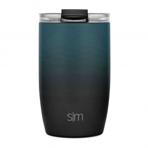 Simple Modern with Clear Flip Lid & Straw Waterflessen Obsidian Groen | 954701LXT