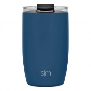 Simple Modern with Clear Flip Lid & Straw Waterflessen Donkerblauw | 548609FGS