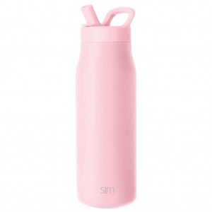 Simple Modern with Manual Straw Lid Waterflessen Roze | 378624UBI