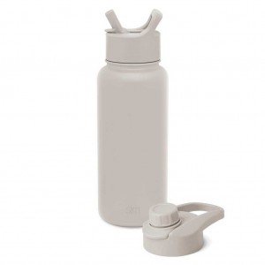 Simple Modern with Straw Lid and Chug Lid Waterflessen Beige | 732491LJA