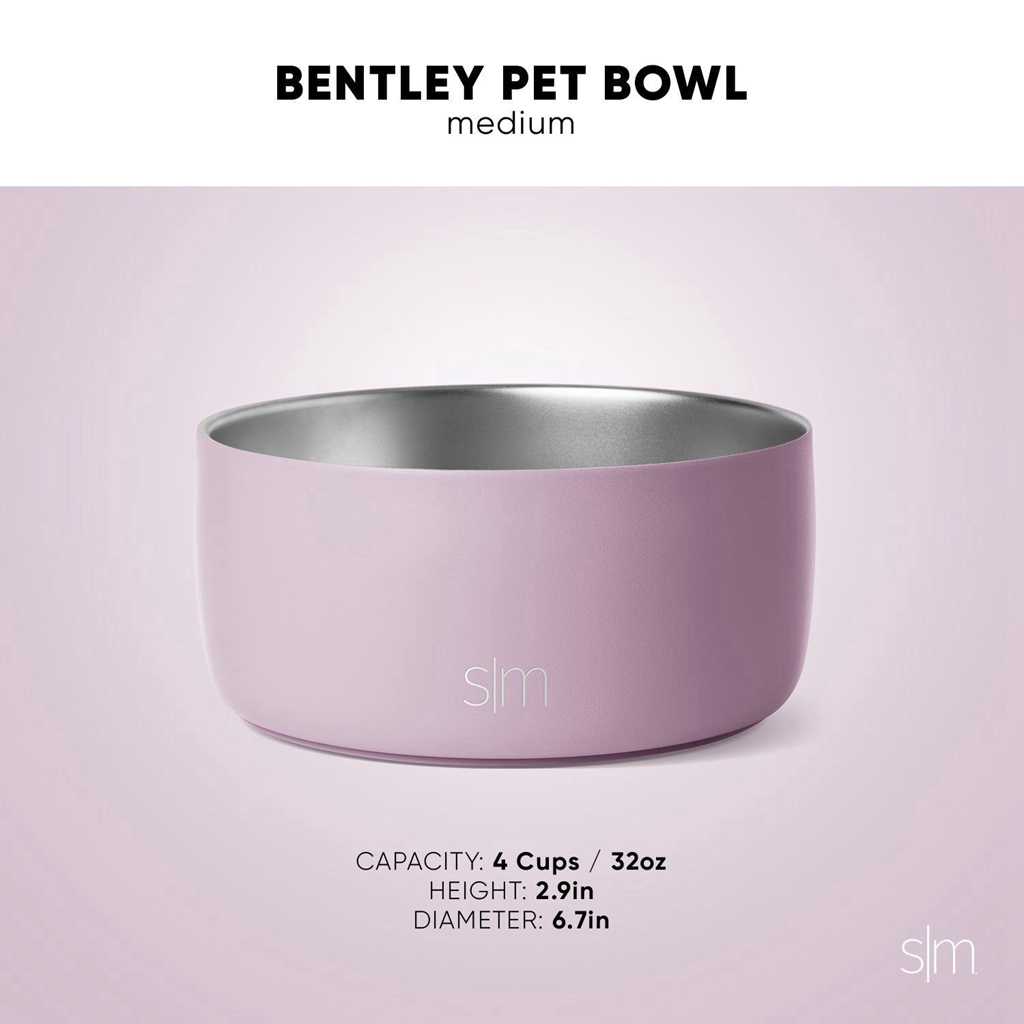 Simple Modern Bentley Pet Bowl Obsidian Groen | 682095NPX