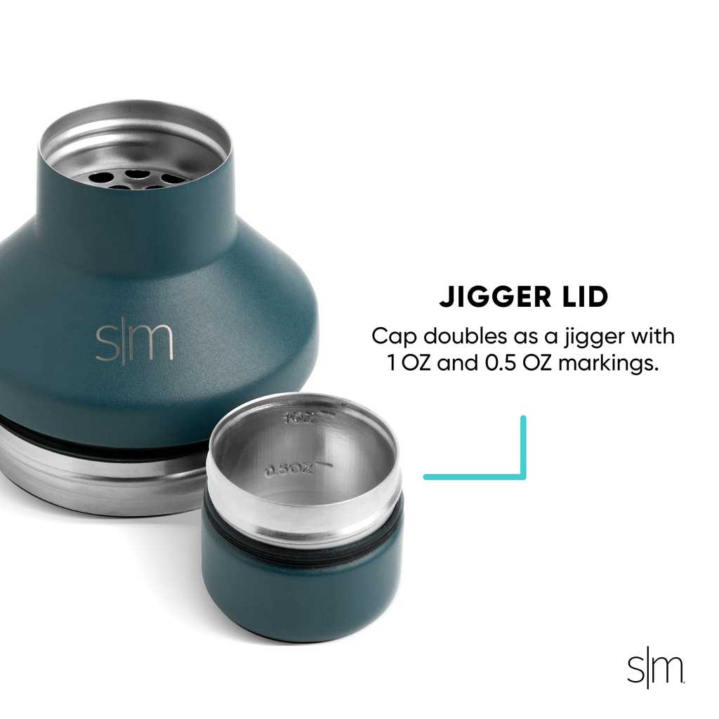 Simple Modern Classic Cocktail Shaker with Jigger Lid Andere Accessoires Zwart | 542890DVE