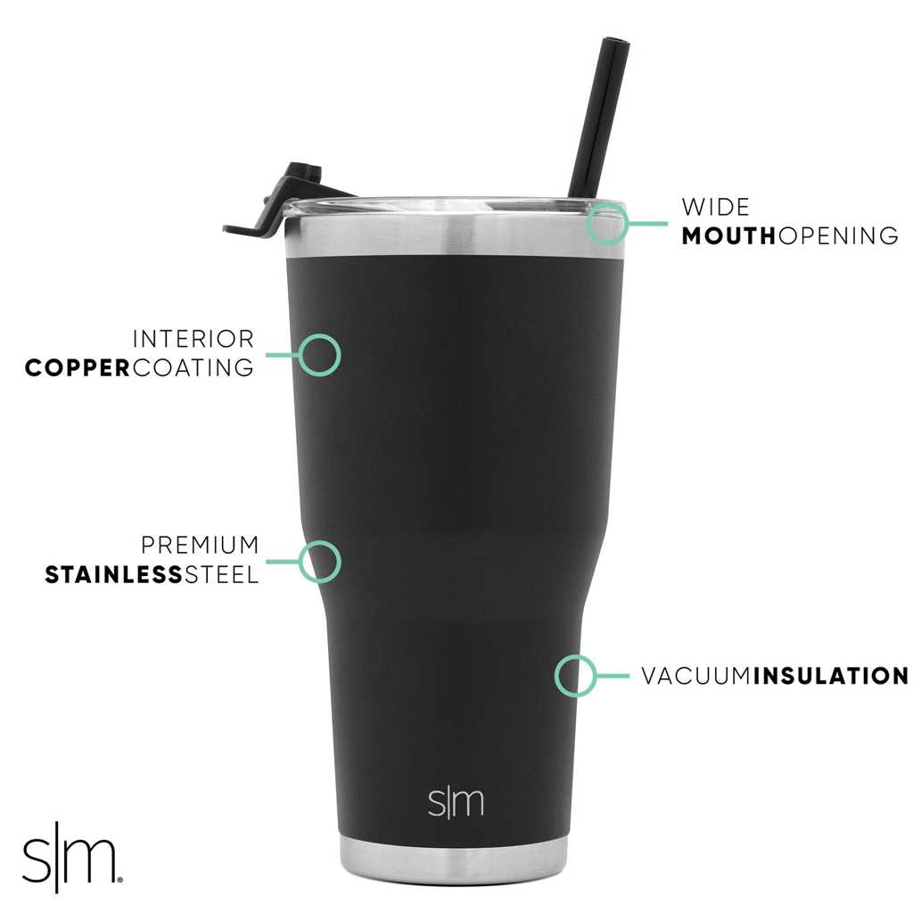 Simple Modern Cruiser Insulated Tumbler with Flip Lid and Straw Waterflessen Rood | 593127QYG