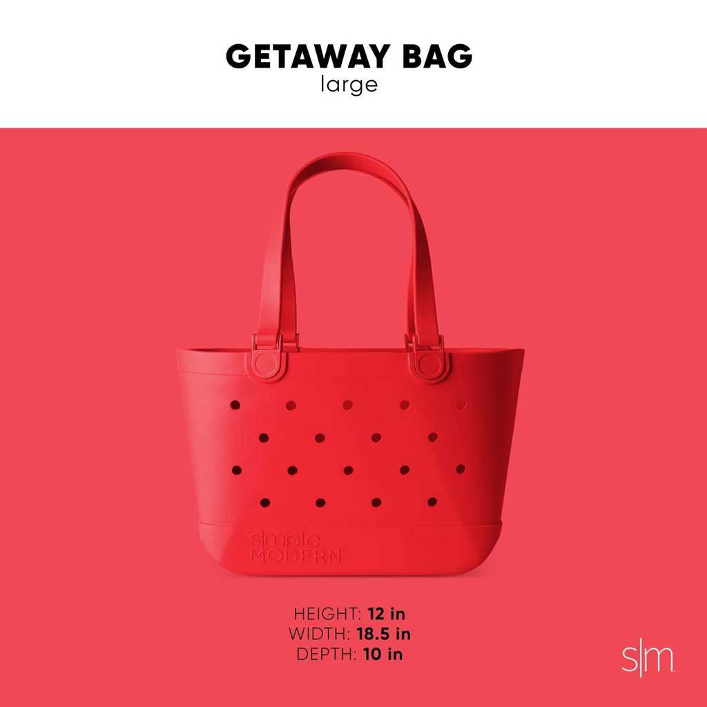 Simple Modern Getaway Tote Rood | 127356OBL