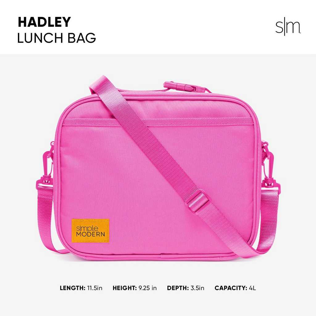 Simple Modern Hadley with Shoulder Strap Lunchtas Roze | 169057WIF