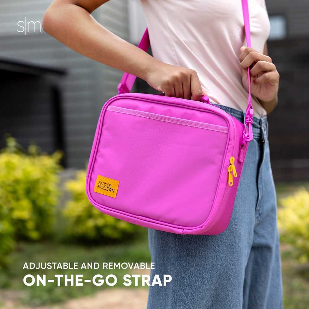 Simple Modern Hadley with Shoulder Strap Lunchtas Roze | 169057WIF