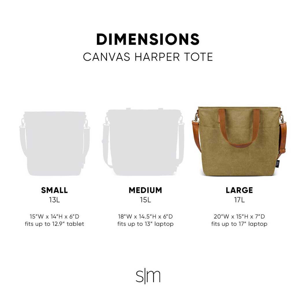 Simple Modern Harper Tote Olijfgroen | 628491UMD