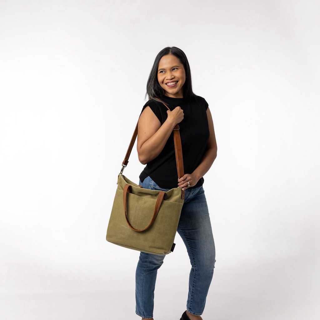 Simple Modern Harper Tote Olijfgroen | 628935NWH