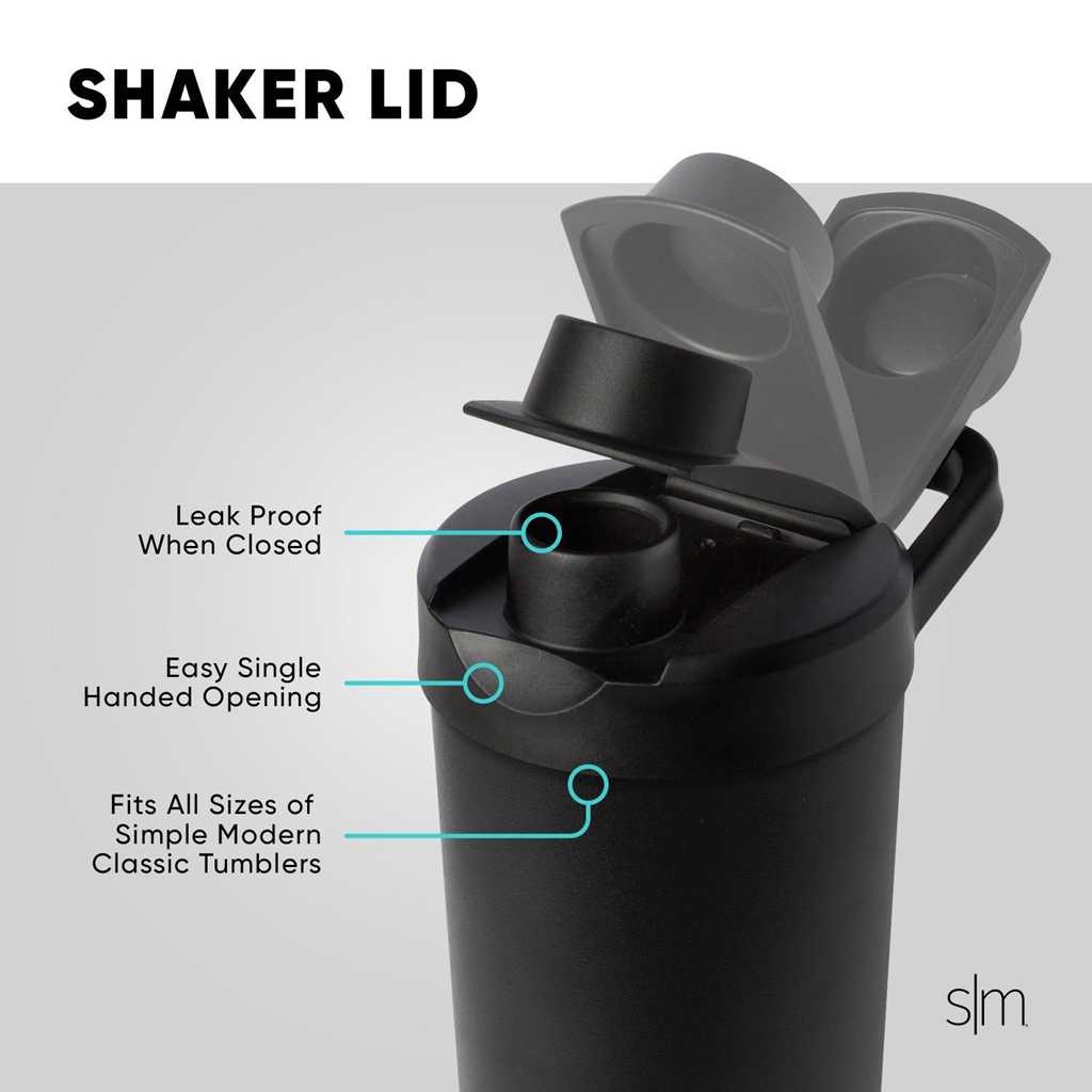 Simple Modern Rally Protein Shaker Waterflessen Zwart | 862571LTU