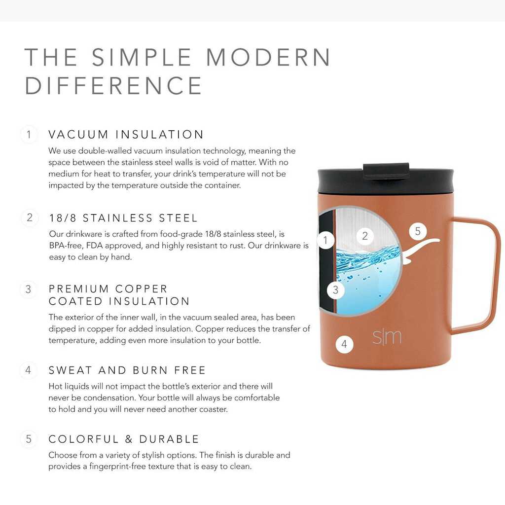 Simple Modern Scout Coffee Mug with Flip Lid Waterflessen Bruin | 498627HEG