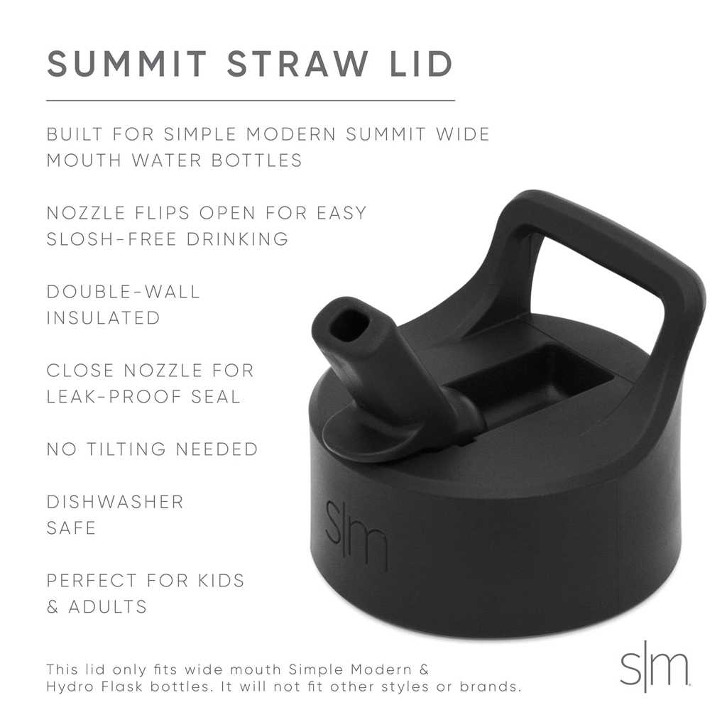 Simple Modern Summit Water Bottle with Straw Lid Waterflessen Rood | 183527EJO