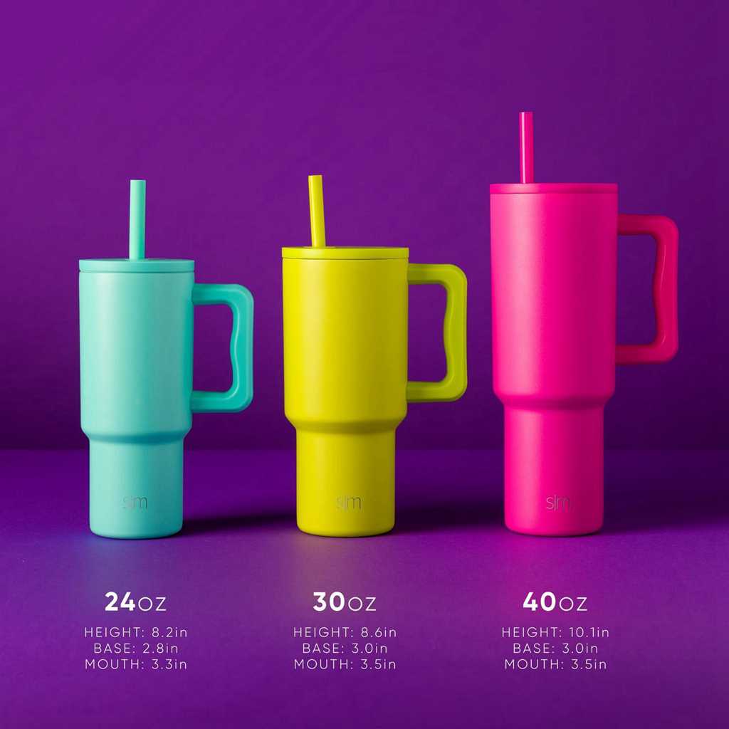 Simple Modern Tumbler with Silicone Straw Lid Waterflessen Wit | 947862RLO