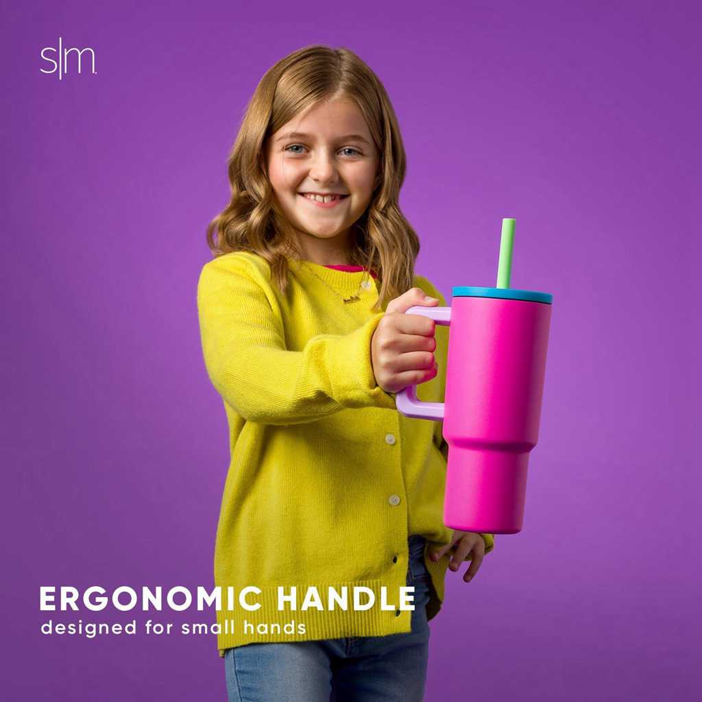 Simple Modern Tumbler with Silicone Straw Lid Waterflessen Wit | 947862RLO