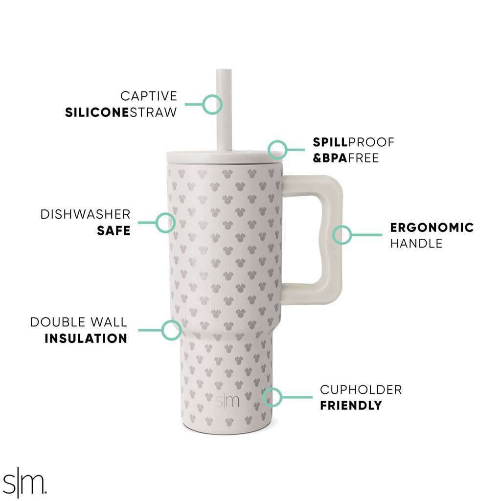 Simple Modern Tumbler with Silicone Straw Lid Waterflessen Grijs | 075498HGN