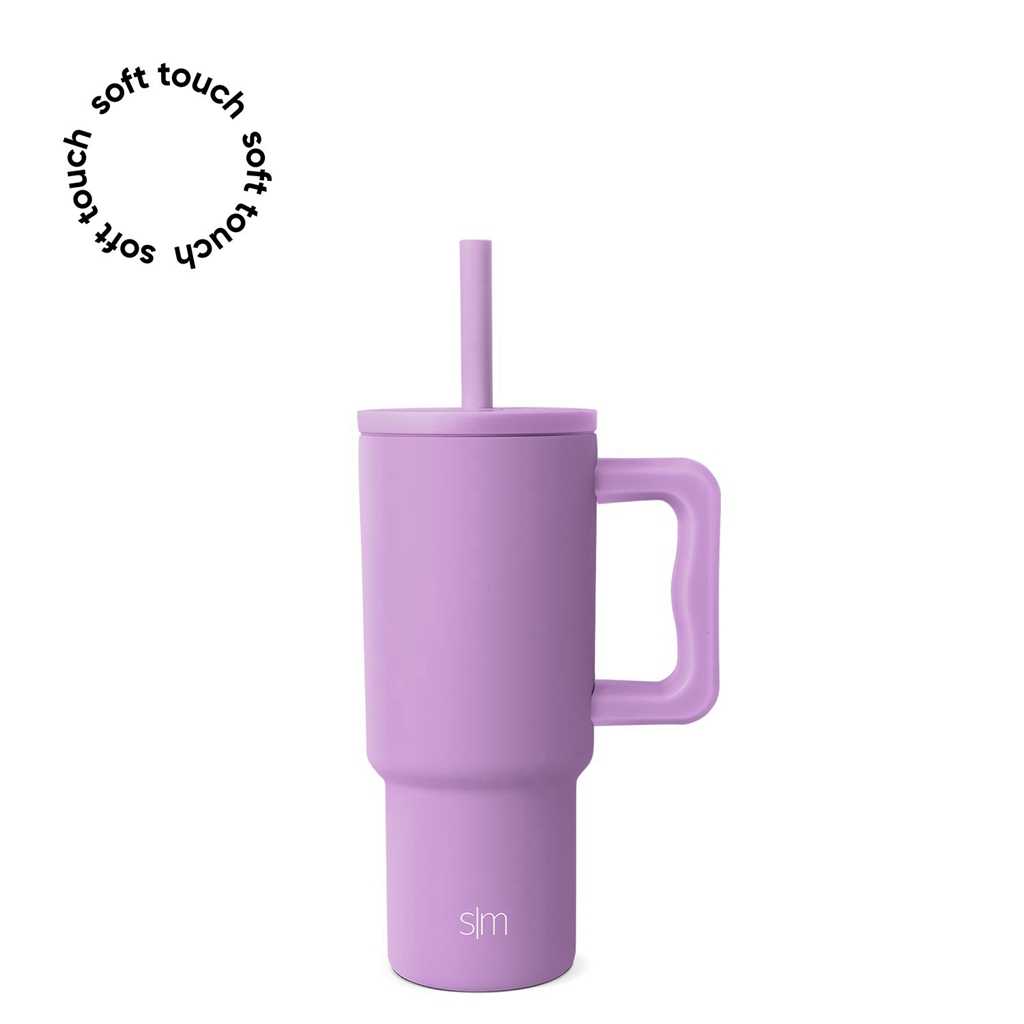 Simple Modern Tumbler with Silicone Straw Lid Waterflessen Paars | 368452OZB