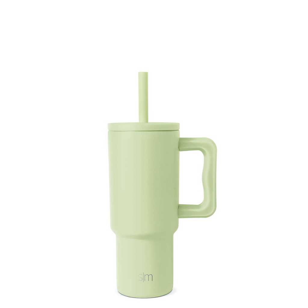 Simple Modern Tumbler with Silicone Straw Lid Waterflessen Blauw | 728916TJM