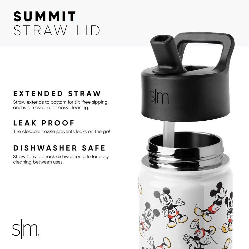 Simple Modern Water Bottle with Straw Lid Waterflessen Wit | 180976VDR