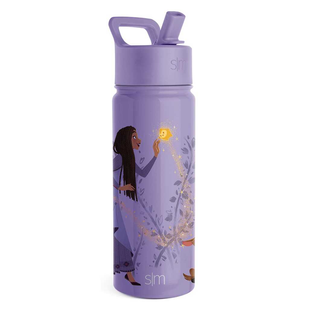 Simple Modern Water Bottle with Straw Lid Waterflessen Paars | 901234GCL