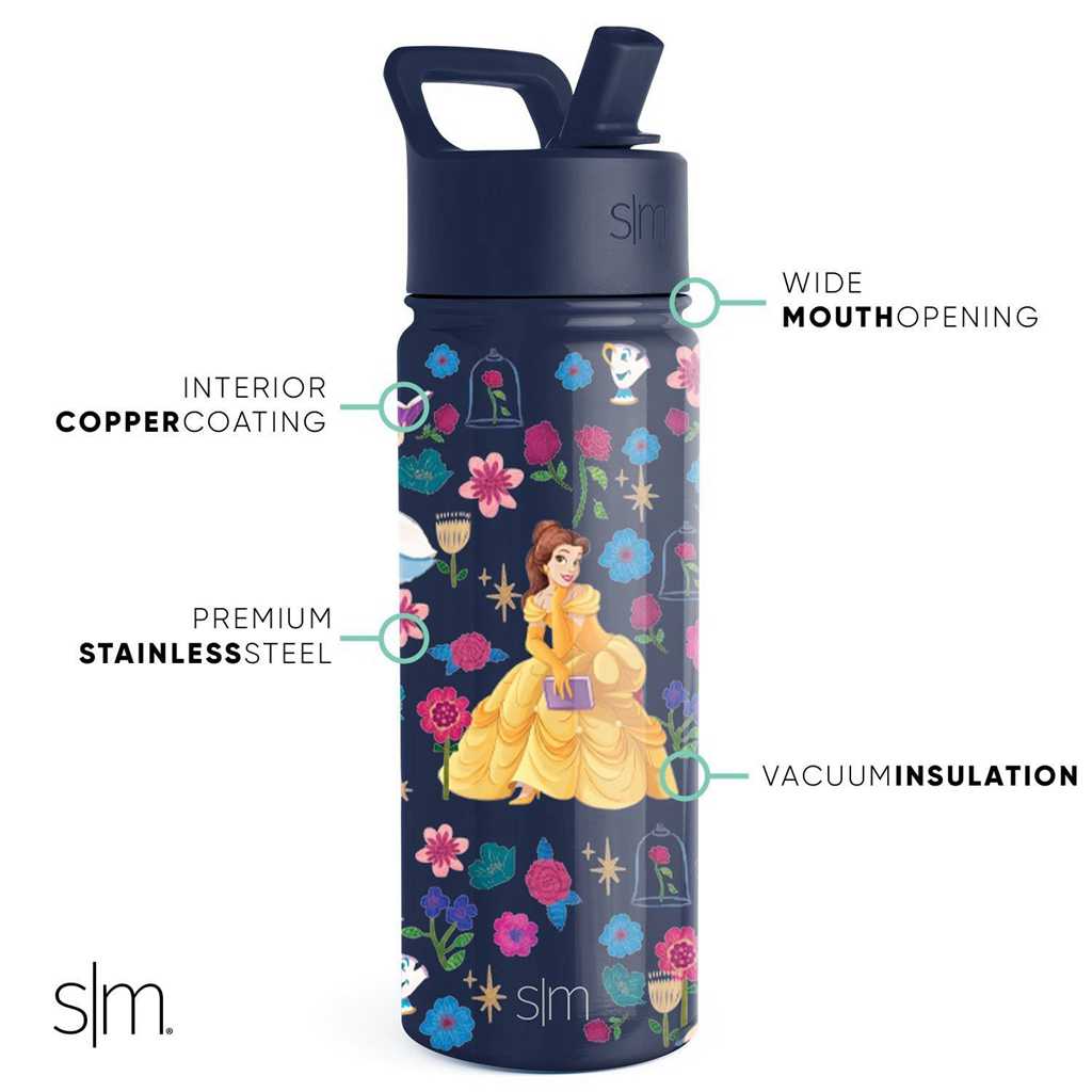 Simple Modern Water Bottle with Straw Lid Waterflessen Donkerblauw | 920574KHD