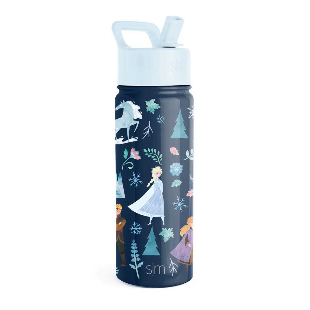 Simple Modern Water Bottle with Straw Lid Waterflessen Donkerblauw | 846259JEK