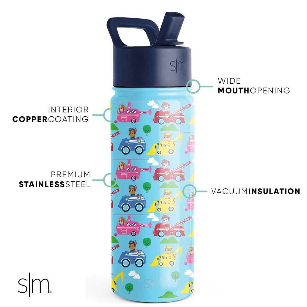 Simple Modern Water Bottle with Straw Lid Waterflessen Lichtblauw | 721064LXU