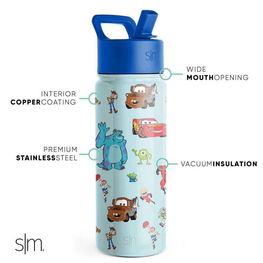 Simple Modern Water Bottle with Straw Lid Waterflessen Lichtblauw | 491728INP