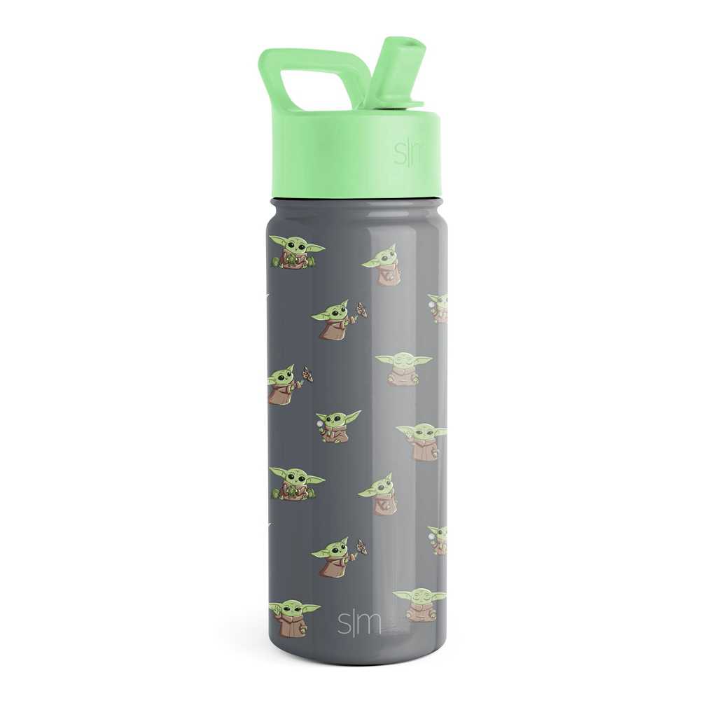 Simple Modern Water Bottle with Straw Lid Waterflessen Donkergrijs | 982716YPD