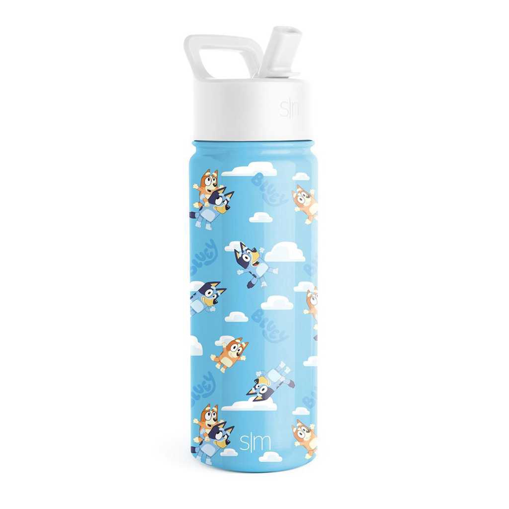 Simple Modern Water Bottle with Straw Lid Waterflessen Blauw | 587143GHB