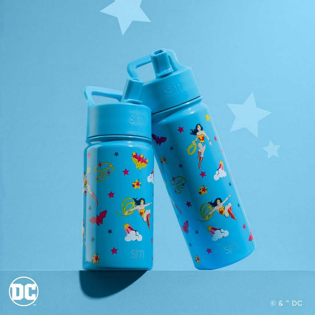 Simple Modern Water Bottle with Straw Lid Waterflessen Blauw | 923485QZK