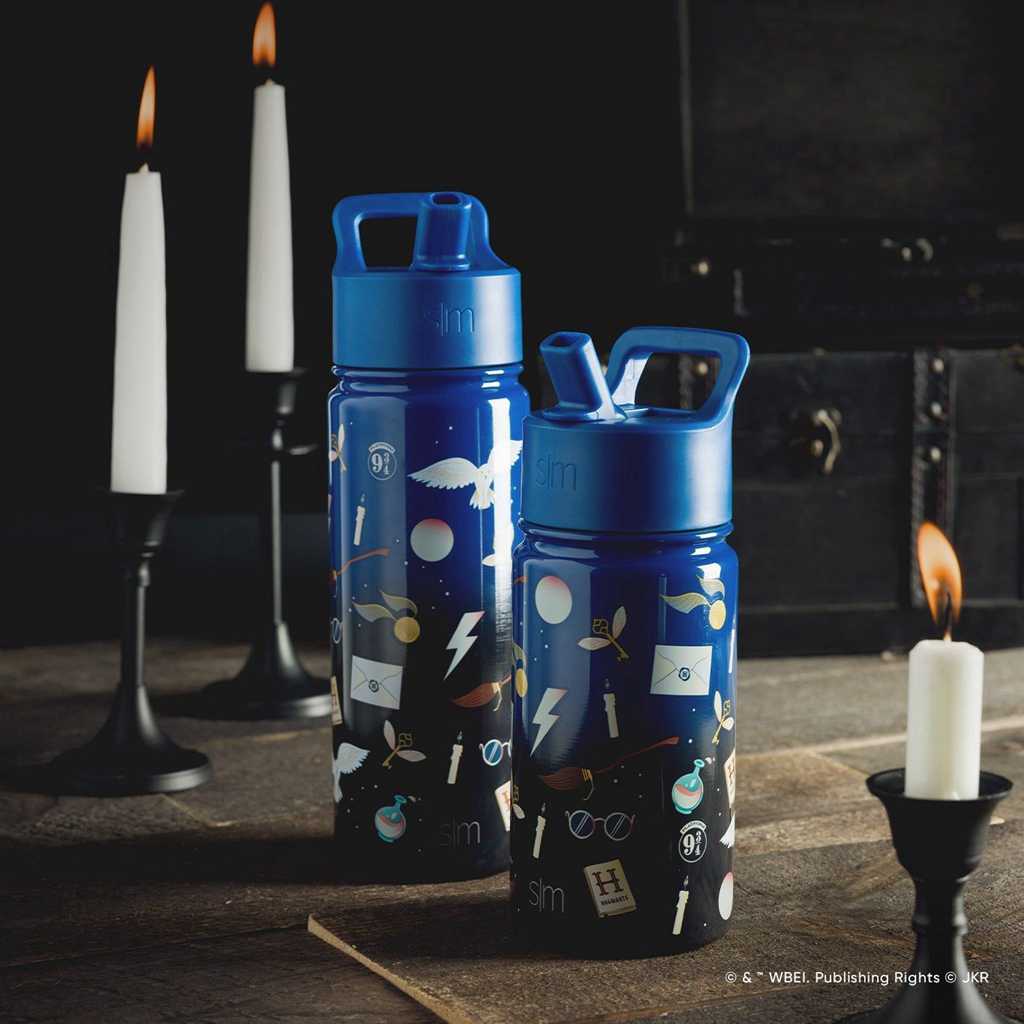 Simple Modern Water Bottle with Straw Lid Waterflessen Blauw | 483659HFS