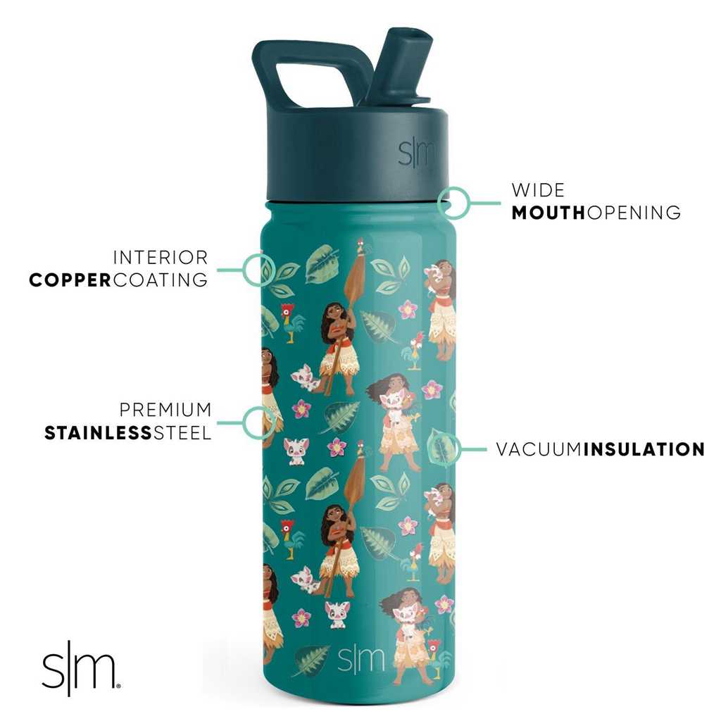 Simple Modern Water Bottle with Straw Lid Waterflessen Lichtolijfgroen | 253714EYH