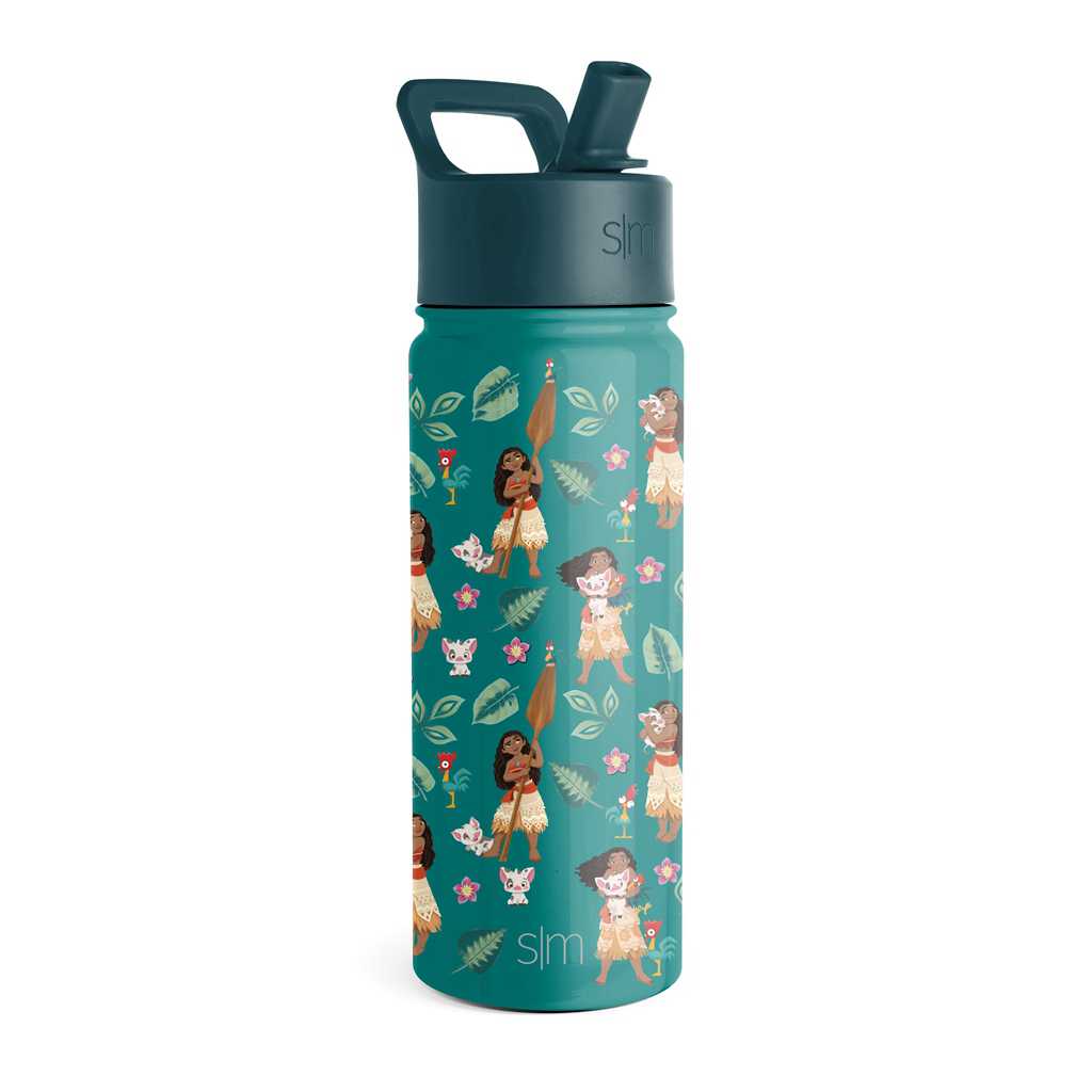 Simple Modern Water Bottle with Straw Lid Waterflessen Lichtolijfgroen | 253714EYH