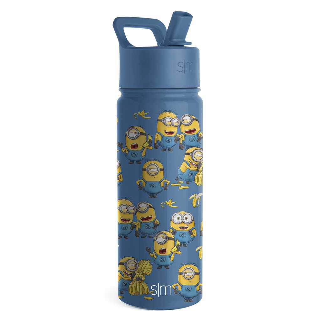 Simple Modern Water Bottle with Straw Lid Waterflessen Pauwblauw | 507391BDC