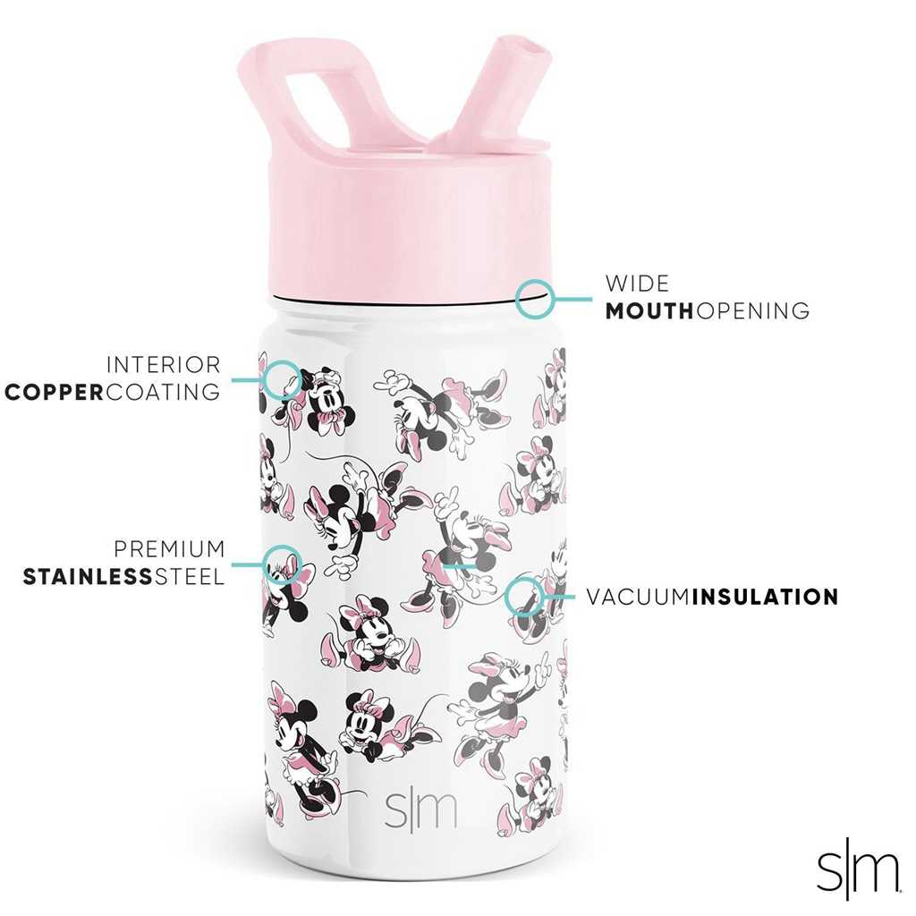 Simple Modern Water Bottle with Straw Lid Waterflessen Wit | 497815OBM